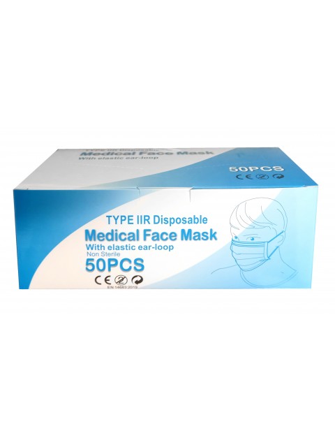 Type IIR Medical Face Mask box of 50 COVID-19 Products