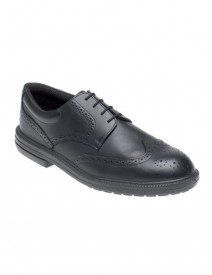 Himalayan black leather brogue safety shoe