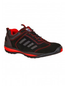 Lusum FW34 Safety Trainer - Black & Red