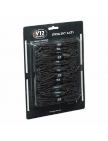 V12 140cm Strong Boot Laces - Black