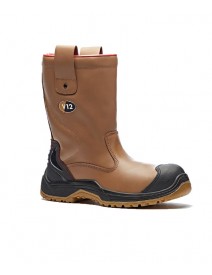 V12 Grizzly VR690 Tan Fleece Lined Rigger Boots