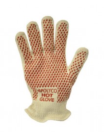 Polyco Double Cotton Nitrile Grip Hot Gloves 28cm