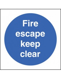 Fire escape keep clear rigid plastic – 3 Sizes