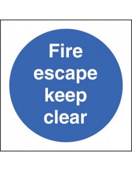 Fire escape keep clear rigid plastic – 3 Sizes Site Products