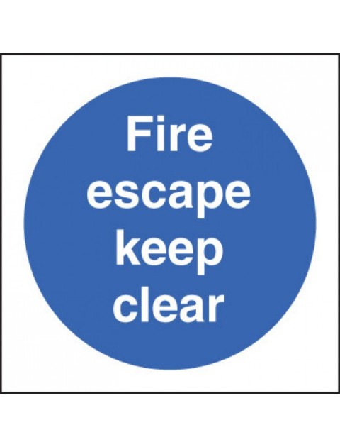 Fire escape keep clear rigid plastic – 3 Sizes Site Products