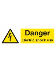 Danger Electric Shock Risk rigid plastic – 2 sizes