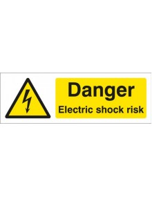 Danger Electric Shock Risk rigid plastic – 2 sizes Site Products