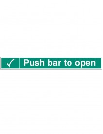 Push Bar to Open - Self Adhesive Vinyl