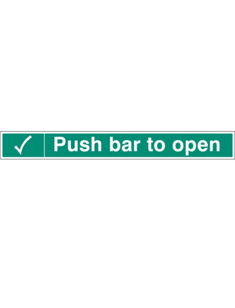 Push Bar to Open - Self Adhesive Vinyl Site Products