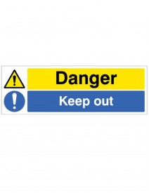 Danger keep out rigid plastic – 2 Sizes