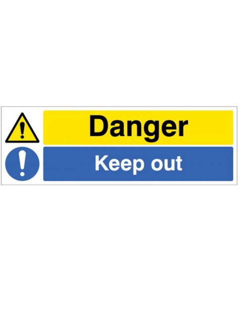 Danger keep out rigid plastic – 2 Sizes Site Products