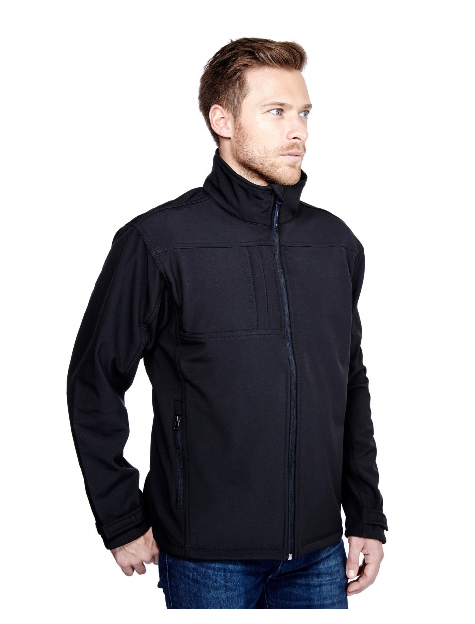 Uneek Premium Black Full Zip Softshell Jacket UC611