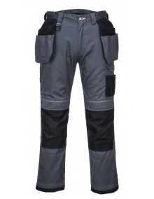 Portwest T602 - PW3 Holster Work Trouser - Grey/Black Clothing