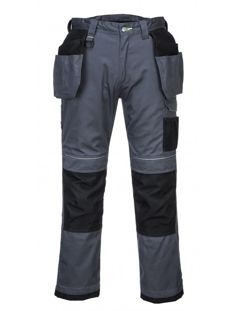 Portwest T602 - PW3 Holster Work Trouser - Grey/Black Clothing